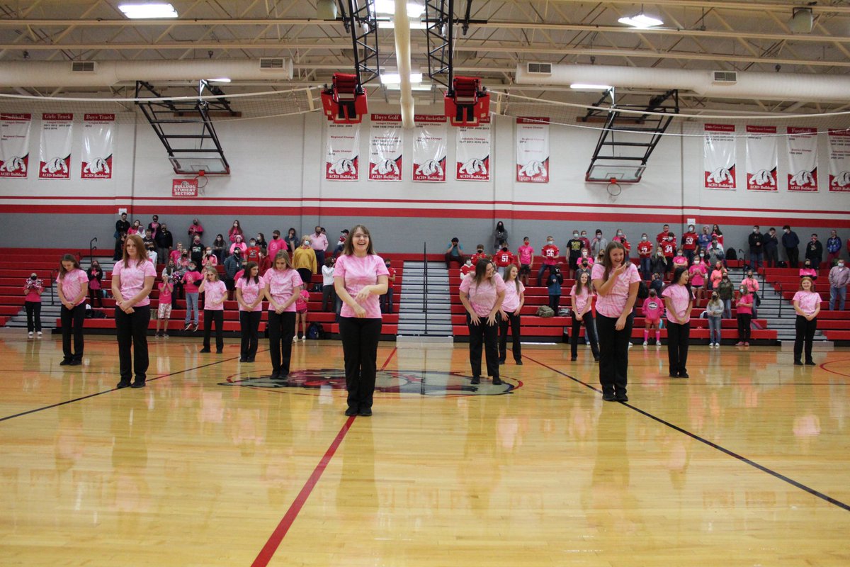 ACHSStuCoKS's tweet photo. Spirit week day five pink out. Juniors won the spirit week. Let’s all get ready to support our boys tonight! https://t.co/A950vJraoH