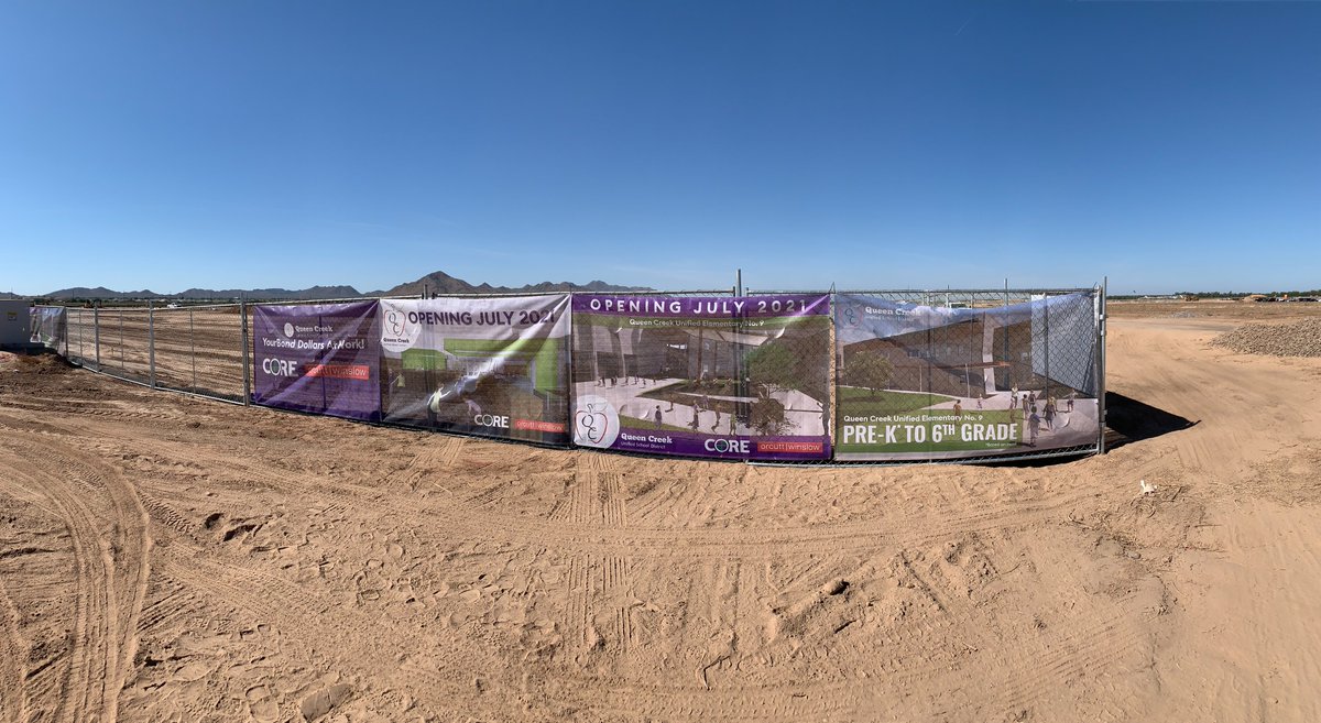 jimlamb23's tweet photo. Starting fast at @qcusd Elementary School No. 9 in Harvest QC near @Schnepf_Farms. Site safety fences up and footing buildings starting. @core1937 @orcuttwinslow @pultehomes @LandseaHomes @Gehan_Homes @DavidWeekley @BeazerHomes #YourBondDollarsAtWork #queencreek #QCUSDisgrowing https://t.co/Fizp0hY1NC
