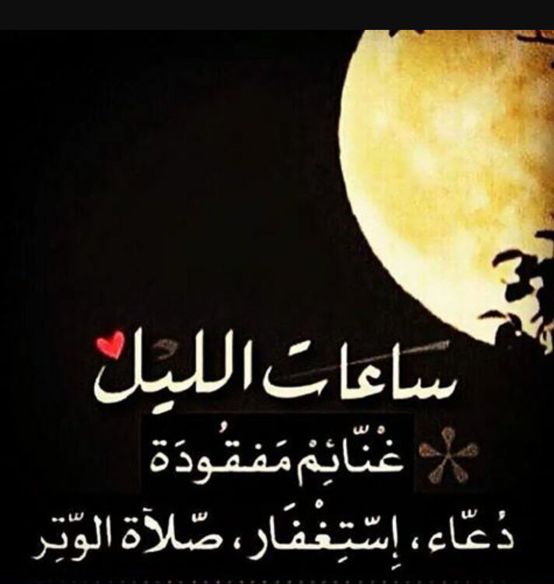 أضيئوا عتمة الليل بنور الوتر لعل ركعة واحدة تكون نهاية حُزن ثقيل، وبداية فرح مُقيم🧡"