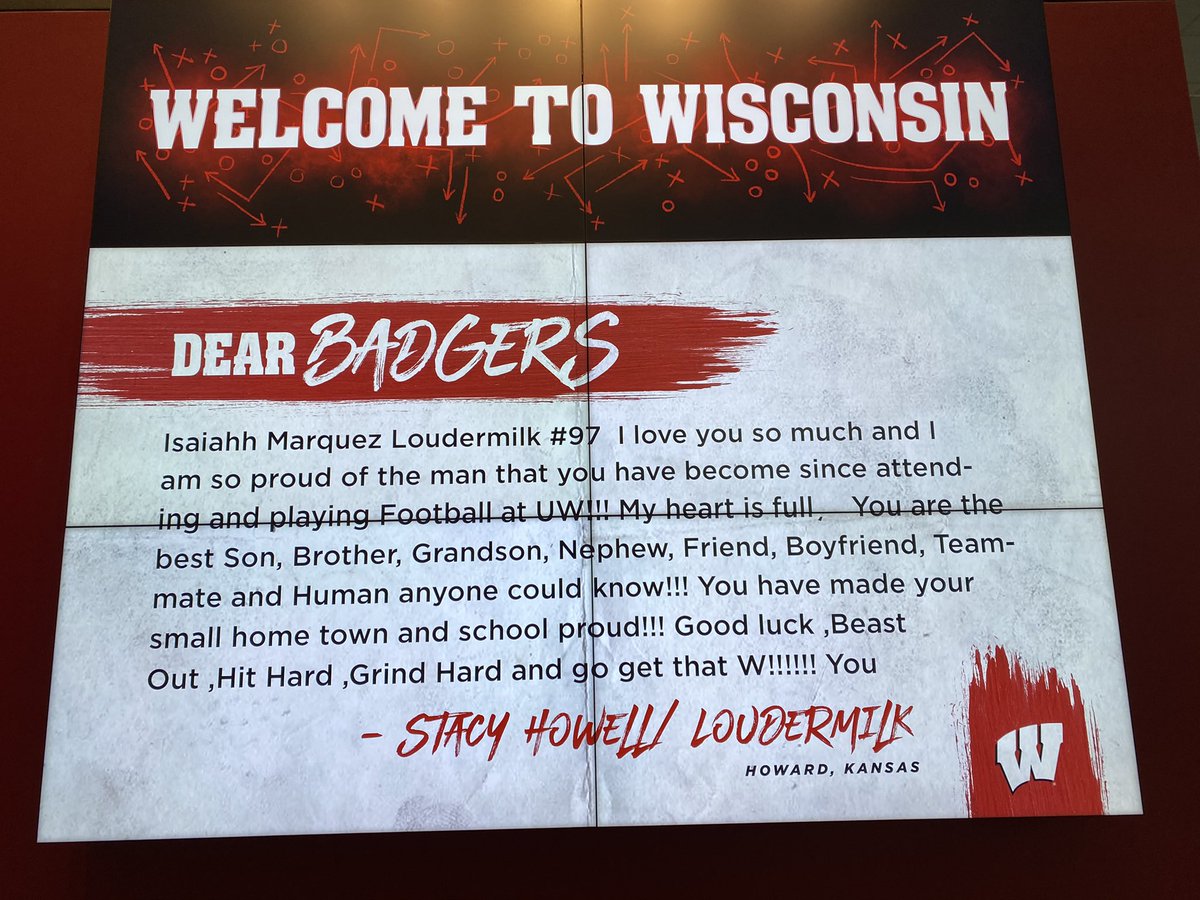 BadgerFootball's tweet photo. We received hundreds of messages wishing us luck but the ones from some of our Moms were the easy favorites 😭 https://t.co/6K35pzttpX