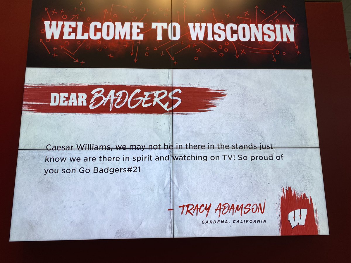 BadgerFootball's tweet photo. We received hundreds of messages wishing us luck but the ones from some of our Moms were the easy favorites 😭 https://t.co/6K35pzttpX