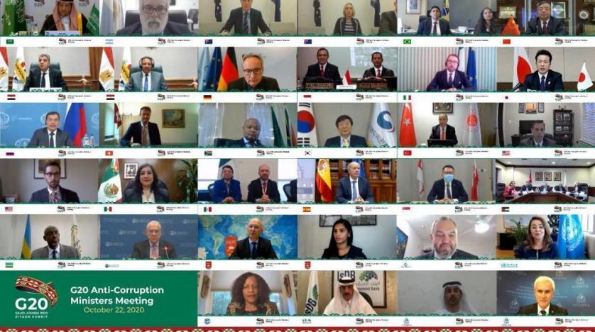 Mdiagne's tweet photo. Covid19 could throw 150M people in extreme poverty. Corruption could make this worse.  At the G20 Anti-Corruption Ministers Mtg, I highlighted World Bank’s efforts to promote transparency, curb illicit financial flows, and support the use of digital technology to curb corruption. https://t.co/Q1XwZXtXUU