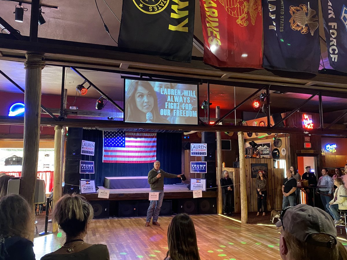 BuckForColorado's tweet photo. Good to be on the campaign trail with my friend @laurenboebert. Looking forward to having her in Washington. Get out and vote for her, CO-03! https://t.co/W9GyIyOxcW