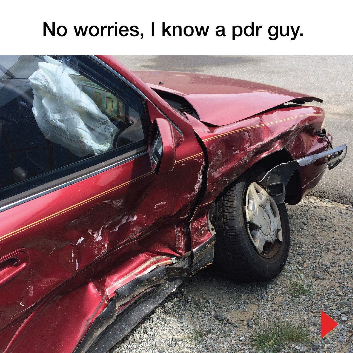 Dented_ca's tweet photo. When your friends don't really know what you do for work. 🤣 PDR for almost any dent...happy Friday!!
#tgif #lettheweekendroll #happyfriday #pdr #pdrjokes https://t.co/Zmboq2ryhl