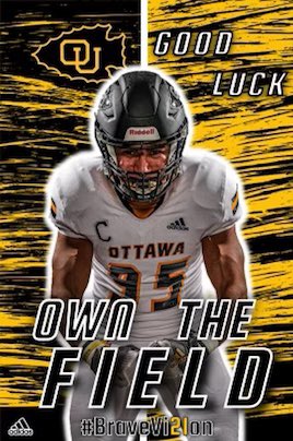 Big thanks to <a href="/TheCoach_Buddha/">Aaron Lawrence</a> for the support!!! @OttawaUFootball #BraveNation #BraveVi21on