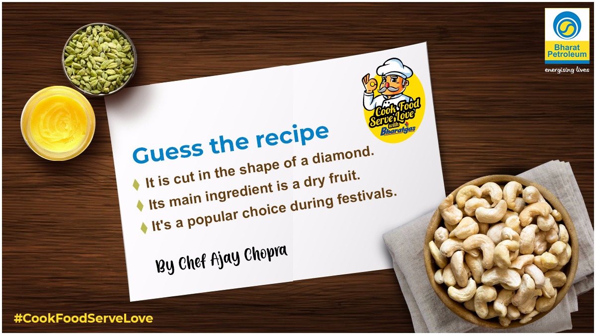Guess this sweet, which is a crowd favourite, especially during festivals. One right answer will win a gift voucher for ₹1,000. Tag 3 friends, use #BharatPetroleum & subscribe to our YouTube channel: https://t.co/j6UiE1U5i6
See the recipe at 8 A.M tomorrow.
#ContestAlert https://t.co/15EcVUjkN0