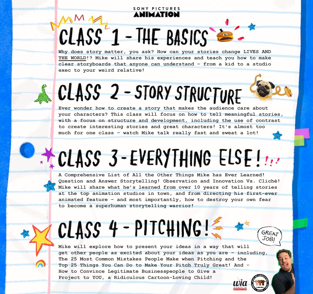 ⚠️ EXCLUSIVE to the @RiseUpAnimation and <a href="/wia_animation/">WIA</a> communities:

STORY! with @MikeRianda will blow your minds! 🤯🤯🤯 
School is in session the first 4 Sunday evenings in November: Nov 1, 8, 15, and 22 at 7pm PT! 

✍️ More details and sign up – womeninanimation.org/RUA-story