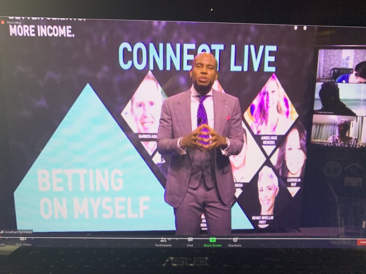 “Speak what is not as though it was, until it is” J. Sprinkles #connectlive #BettingOnMyself