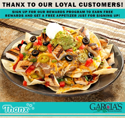GarciasMexican's tweet photo. Sign up for our rewards program to earn FREE rewards ! You know you want too...#FreshTradition

Download the App
App Store: https://t.co/P17WK3BIBk 
Google Play: https://t.co/Yv7A7Eidhx 
or
Signup: https://t.co/9QTMy040G4 https://t.co/yTTEKahy4q