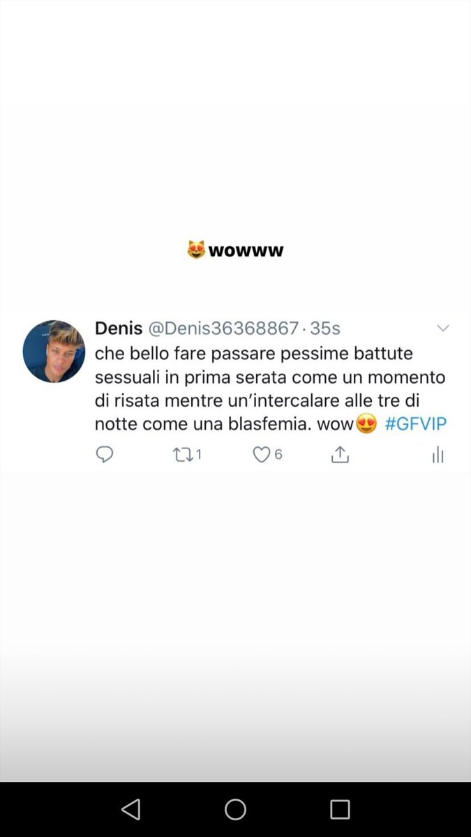 Intanto Denis Dosio nerissimo ed ha pienamente ragione #GFVIP https://t.co/kmh55P4ocS