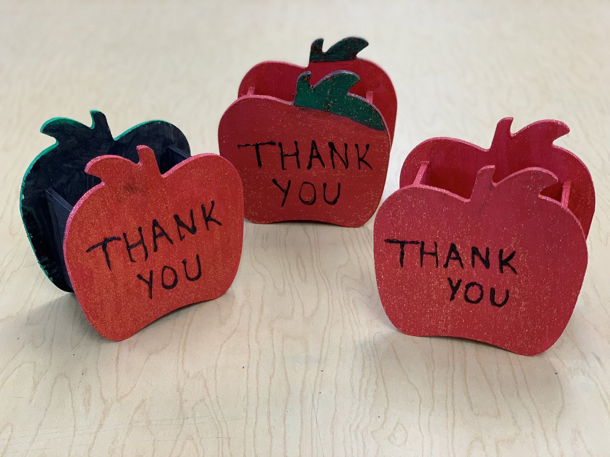 Access Art made some pencil holders for our Counselors who have been working hard on scheduling #WhartonArt #WhartonWildcats