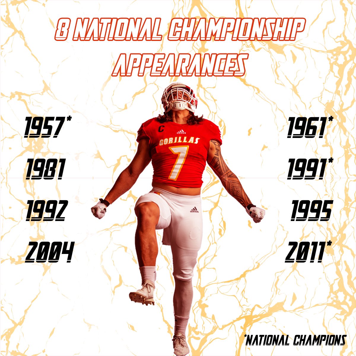 GorillasFB's tweet photo. ❗️8 days to go❗️

🎵 On the 8th day of “Gameday”, Gorilla Football gives to you.. 🎵

#RYFP I #Strive4Five I #OAGAAG https://t.co/8WJO3Z1ZvH