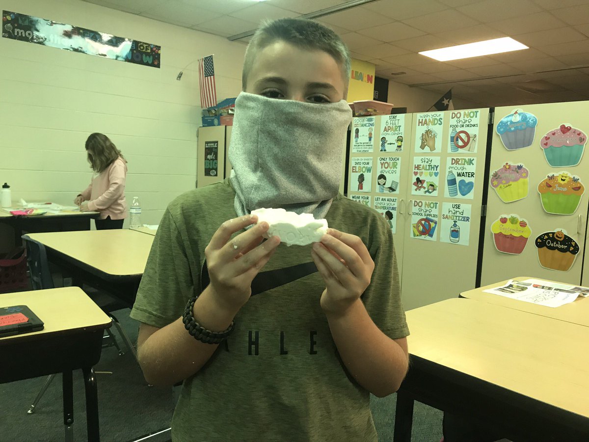 TuerRebekah's tweet photo. Celebrating finishing The Tiger Rising by whittling in soap. We made connections with main character Rob who also whittled. Both online and in person kids participated. @BenferKISD @BenferLibrary @Benfer4th @KleinISDLindsey @KleinISD https://t.co/Dsel8j4dLH
