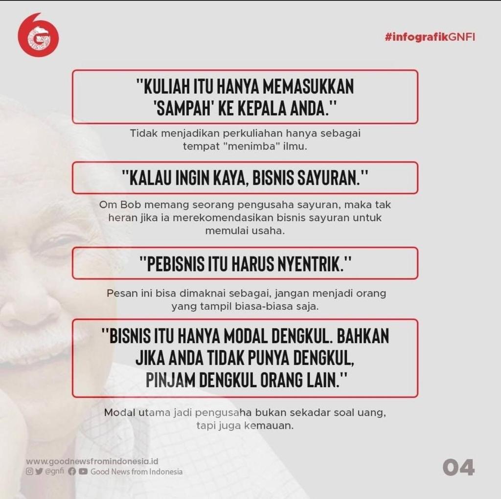 ditjenhorti's tweet photo. #Hortimania kalau mau cepat kaya, itu gampang.. Gampang banget loh..
Kok bisa, iya bisa. Tuh om Bob Sadino bisnisnya sayuran..
Met #wikend🤣🤣 yah👇👇 https://t.co/wbCJjRNuOu