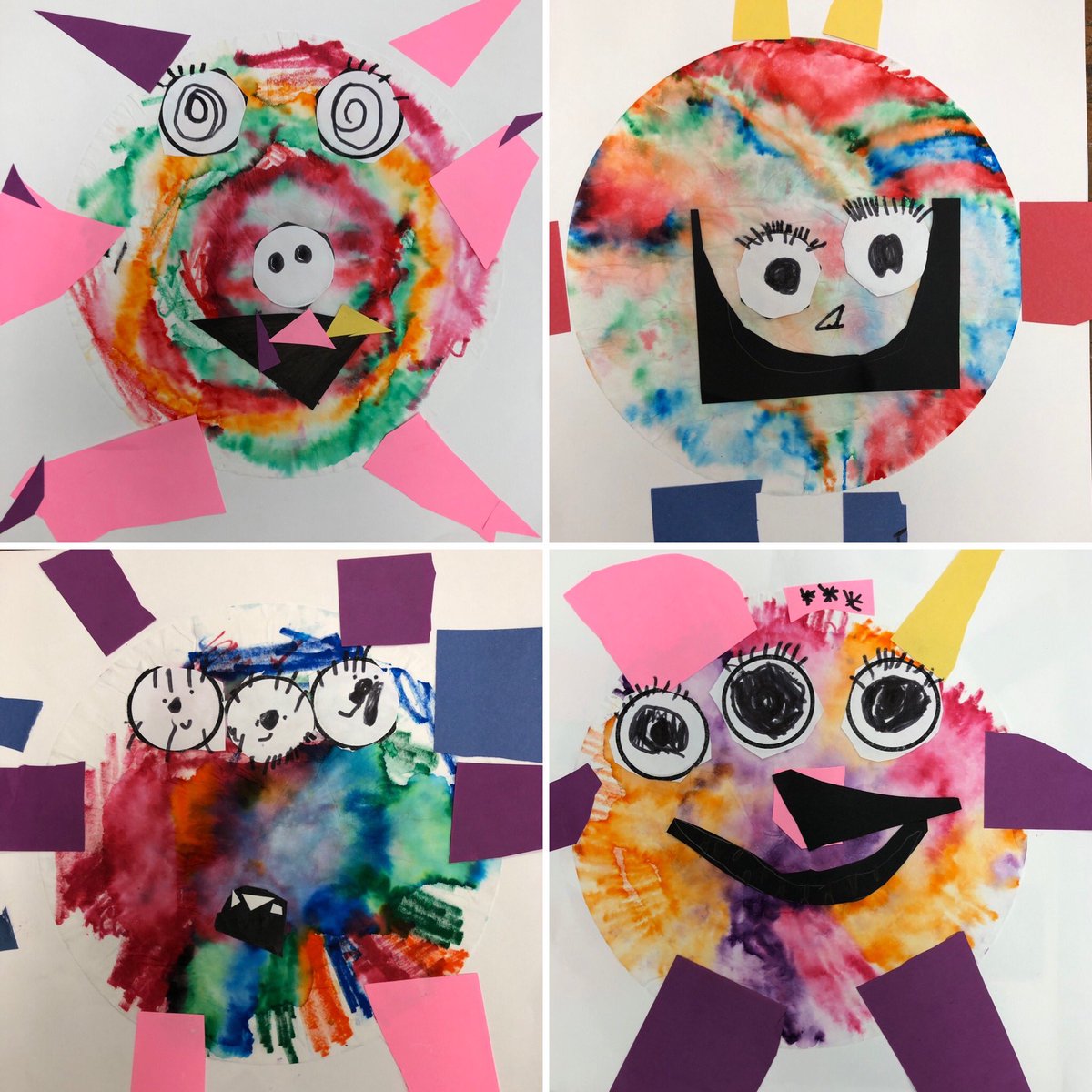 laurarabecain's tweet photo. Kindergarten monsters! Endless imagination with these kinders. #artonacart #parsonsstrong #gsdpride https://t.co/Sz0JbB4kQA