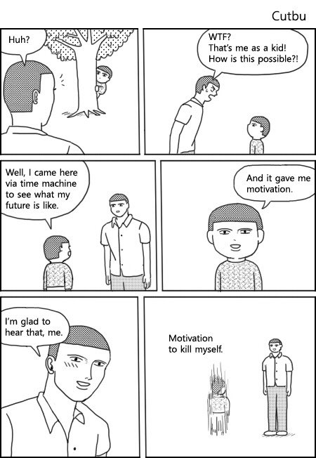 If no one else can make me laugh I know that at least cutbu's comics can 