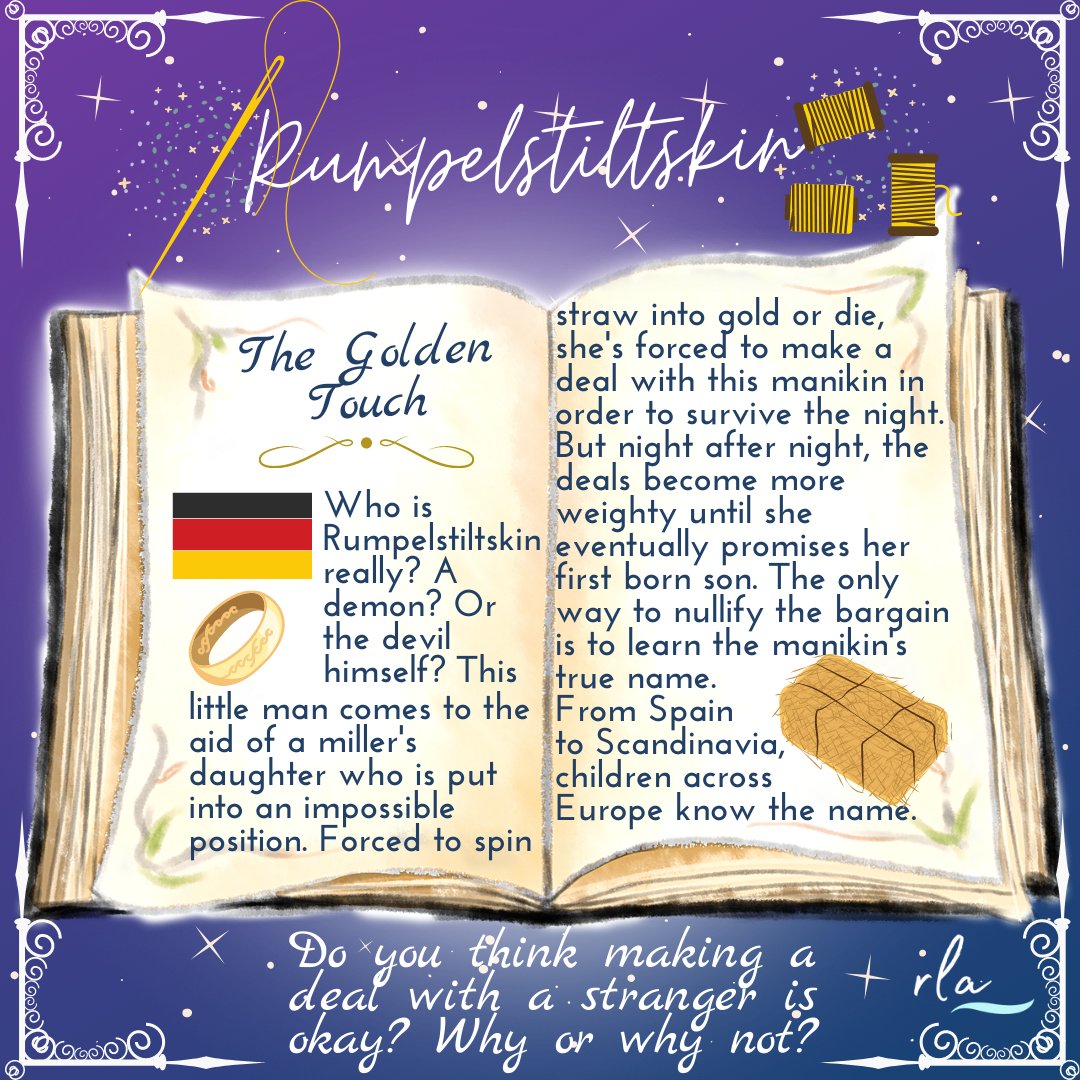 rlatweets's tweet photo. Happy Friday
#rumpelstiltskin #thegoldentouch #survive #Europe #millersdaughter #ESL #homeschool #tale #story #read #reading #books #firstbornson #study #English #learnenglish #learing #learn @rlatweets https://t.co/SsdLony3Ao