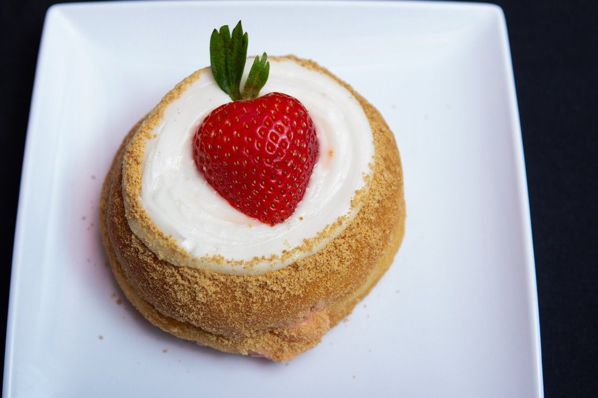 Doughnuts filled with a "hole" lotta love.... #EatGlazed #StrawberryCheeseCake #Open24hrs