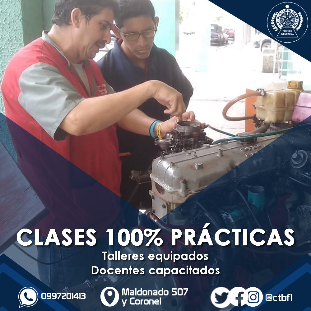 uebenjaminf's tweet photo. Estudia carreras técnicas y siembra un futuro
Inscríbete al 0997201413
#matriculasabiertas #inscripciones #ctbf #benjaminfranklin #tecnicoindustrial #colegiotecnico #electronica #electricidad #mecanicaautomotriz #educacion #basica #bachilleratotécnico #guayaquil https://t.co/M8pom1jvo1