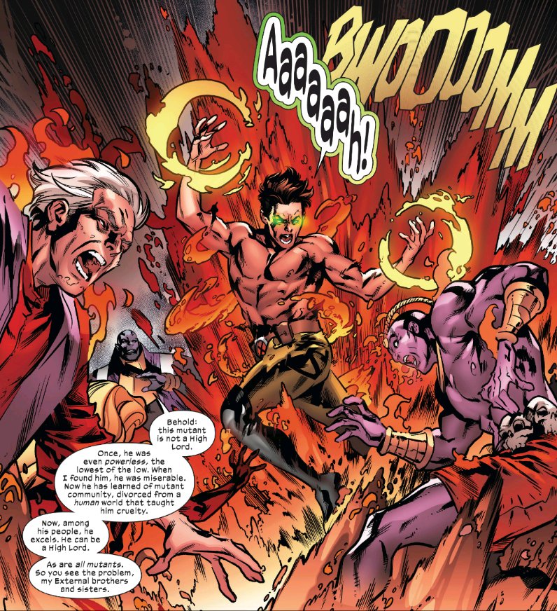 apocalypse has been telling rictor since the beginning how powerful he is. he has been listening to him. read the panels from the last tweet and then these ones and you can notice ric is getting from apo what he wanted/needed 3/7