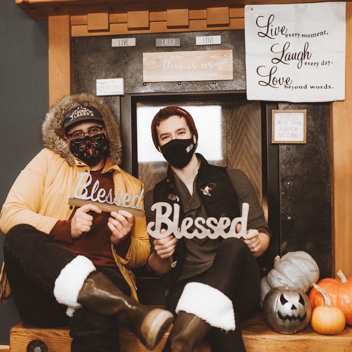 FortGeorgeBeer's tweet photo. We are #blessed with Live, Laugh, Love pumpkin spiced amber ale, on tap at the brewery starting tomorrow (10/24). #brewingourbestlife #draftonly https://t.co/8nmoLSLh8F