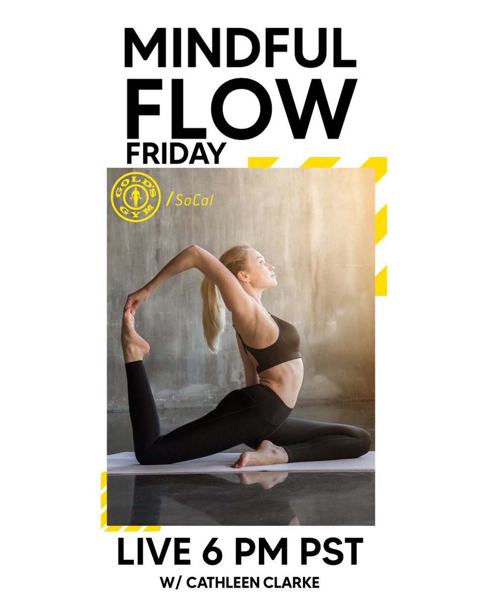 GoldsGymSoCal's tweet image. Unwind from your work week with @leenieclarke and #MindfulFlow every Friday at 6PM PST &amp;amp; Saturday at 10AM PST. 🤩
⁠
Click the link for our full schedule and access to our Zoom links! ⁠l8r.it/Djby
⁠
#GoldsGymSocal #IGFitness #Workout #Healthy #FitSpo #Motivation