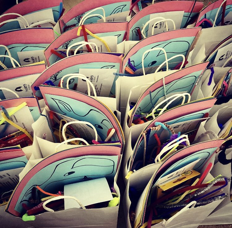 herartsinaction's tweet photo. @sarahdrakeart made 20 #artbags for Promise Neighborhood families so they can make #art at home. We hope we’ll see some pictures of the #artwork created. #teachingartist during #quarantine https://t.co/A8uDog28Tv