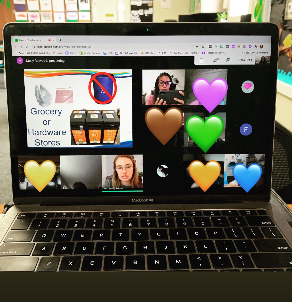 Thank you <a href="/iloveacleansd/">I Love A Clean SD</a> for coming into our #virtualclassroom to teach us how to #recycle Students at <a href="/FallbrookStem/">Fallbrook STEM Academy</a> learned sooo much! 💙♻️☀️ #virtualfieldtrip #funfriday