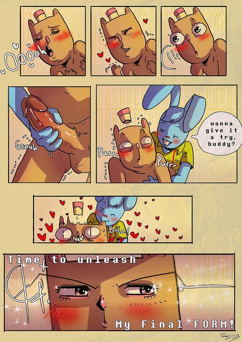 TrashTomisJB's tweet photo. Part 6- the last page I had published. 

The final blue ball joke. If I get the time, I promised to myself that I will finish this beast. It's been 3 years or so. https://t.co/hFkb2axD2r