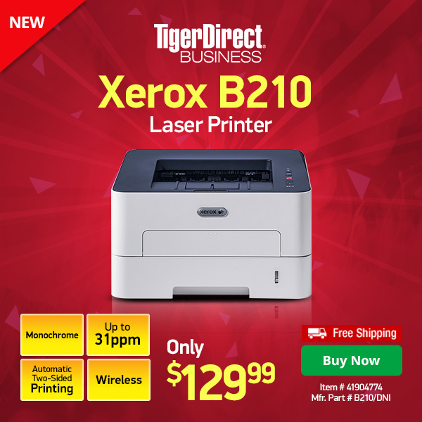TigerDirect's tweet photo. IT'S PRINTER WEEK! 😱 $129 Xerox Laser Printer | Want to receive more of these AMAZING &amp; exclusive deals daily? 

Subscribe to our mailing list: https://t.co/fCoK9apRYM
Product Page: https://t.co/6bPsKk7My0

- Valid while supplies last https://t.co/4gKAJ1Jz6S