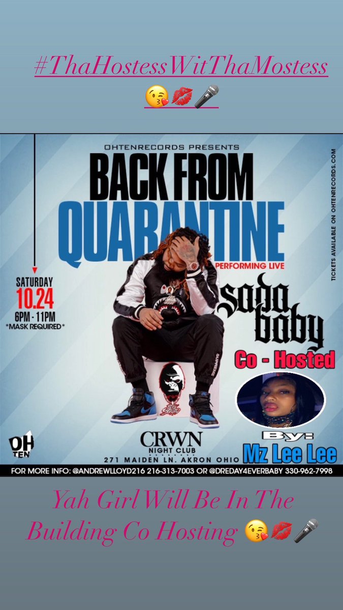 Tomorrow meet yah girl in Akron Co Hosting , performing live <a href="/SkubaBaby/">©SadaBaby™</a> #MzLeeLeeTgaHostessWitThaMostess😘💋 #ImMzLeeLeeBitch😘💋