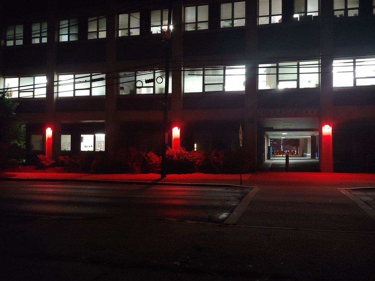 CMS and CHS are marking the start of Red Ribbon Week by lighting the night up in RED! We are dedicated to keeping students drug free and healthy!  #RedRibbonWeek2020 #BeHappyBeBraveBeDrugFree #CollsSchools