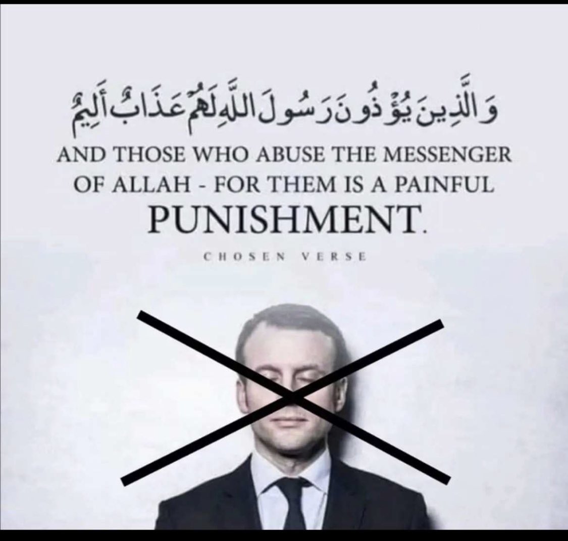 HSQ96's tweet photo. لن ينالوا من عظمته ﷺ 
في قلوبنا شيئاً 
فقد حاولت قريش قبلهم
فهلكوا جميعا
وبقي هو ﷺ:
“إن شانئك هو الأبتر”.
#ماكرون_الرئيس_المتطرف https://t.co/gCXRmsfxnS