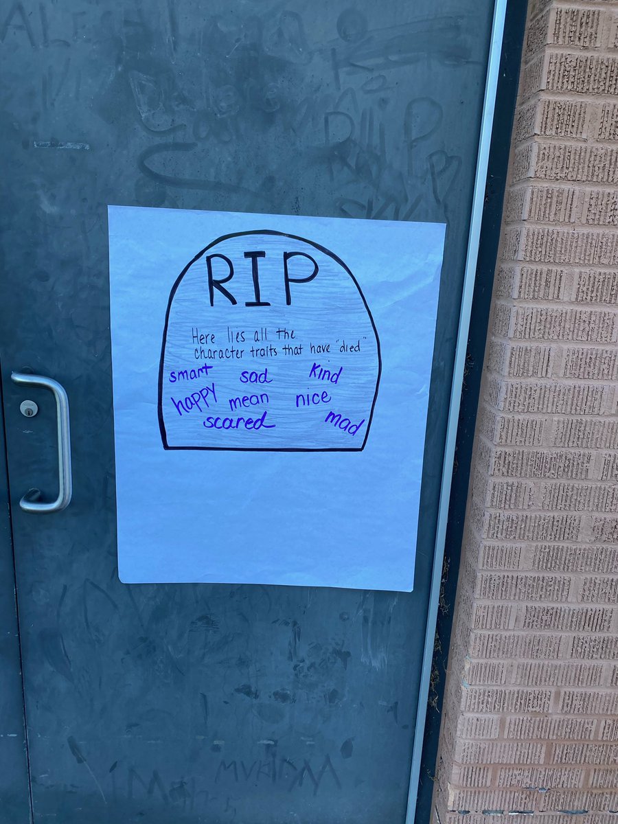 Today we held a funeral for the "boring" character traits. We buried them and put them to rest. It's time to honor their family, the "interesting" traits!! 😂😂😂@rperryesm <a href="/DonnaDeSiato/">Dr. Donna DeSiato</a> <a href="/ESMSchoolDist/">ESM Central Schools</a>