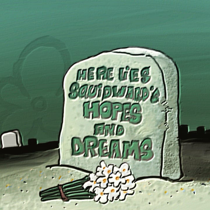 Elin_018's tweet photo. RIP: Hopes and Dreams 😢 #draw #drawing #digital #digitalart #digitalcolor #illustration #art #sketches #sketch #dibujitos #dibujos #dibujodigital #sketchbook #inktober2020 #inktober #RIP #squidward #spongebob #cementry #hopesanddreams https://t.co/QnGLbYM2mU