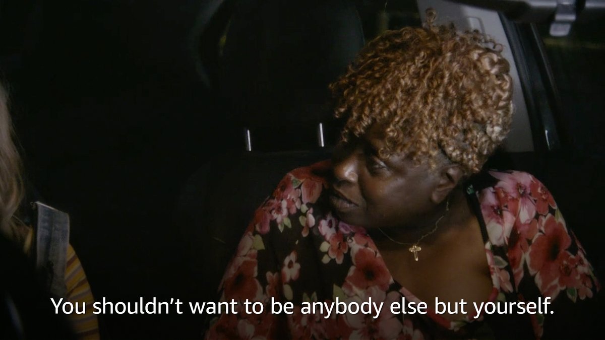 PrimeVideo's tweet image. We hope wherever Jeanise from #Borat is right now she's having a good day.