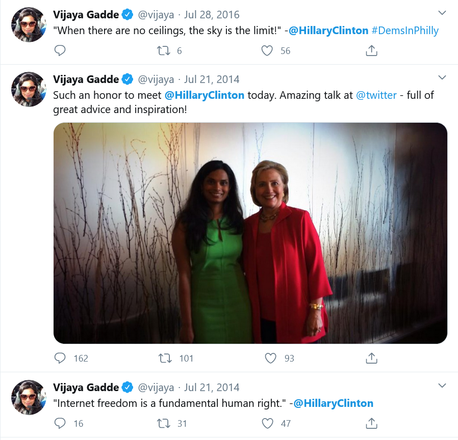 And this is Vijaya Gadde, the global lead for legal, policy, and “trust and safety” at Twitter. #ElectionInterference  #ElectionMeddling  #censorship  #TheEpsteinParty https://conspiracymill.com/the-curators-of-the-world-twitter-facebook-msm-wage-war-on-the-american-people/