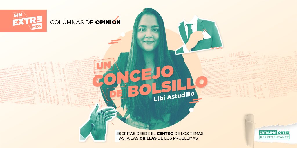 cataortizco's tweet photo. Arrancamos con #SinExtremos, columnas de opinión escritas por nuevos liderazgos desde el centro de los temas hasta las orillas de los problemas. @Libi_Astudillo nos comparte "Un Concejo de Bolsillo". Un análisis del actuar de esta entidad en #Cali 👇🏻:
https://t.co/MSQncscw0w https://t.co/hBMKmCP27n