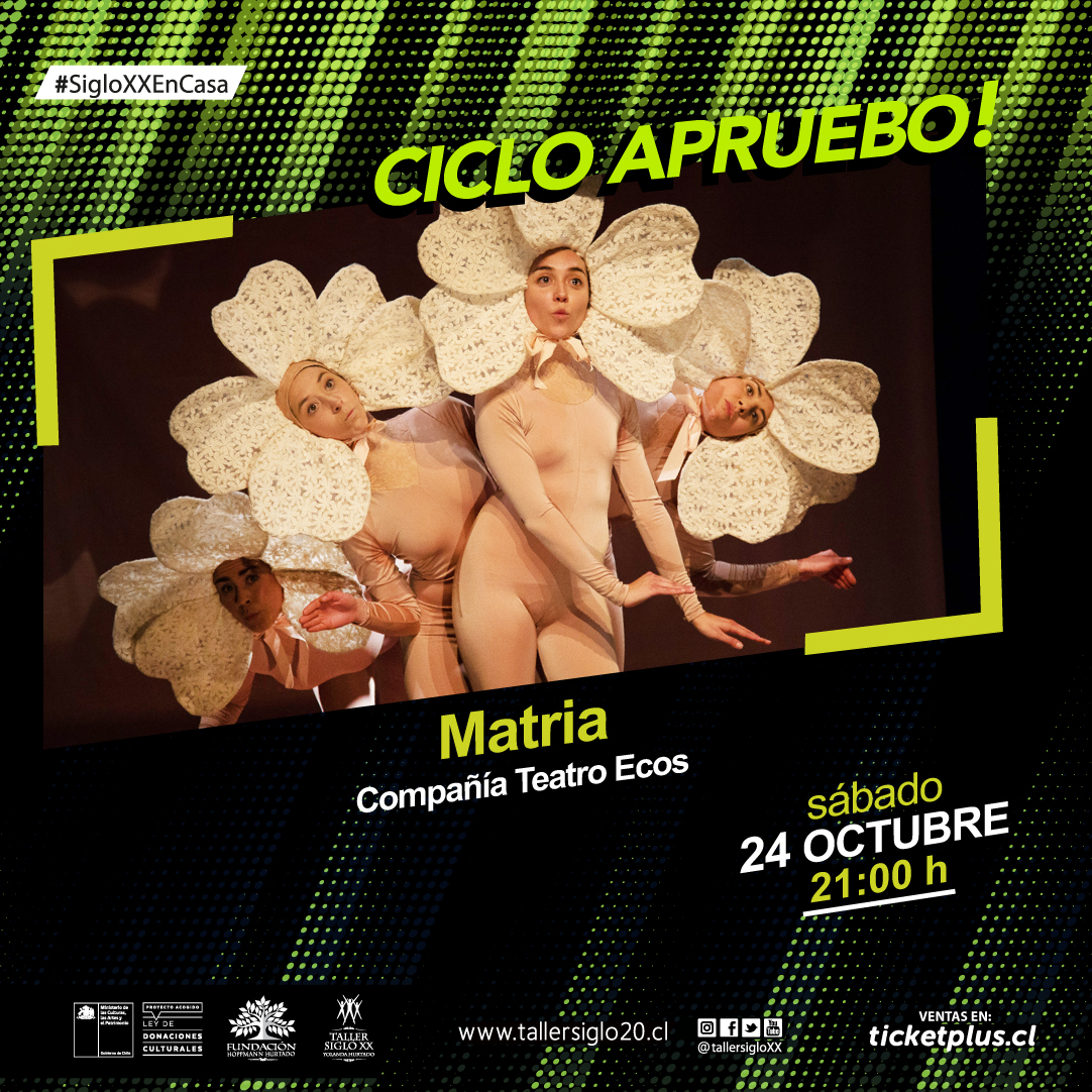 tallersigloxx's tweet photo. MATRIARCADO en #CicloApruebo 👩🎭

Sábado 24, 21 h. @teatroecos presenta #Matria: con humor reflexiona sobre maternidad 🤰 y roles femeninos en el marco de la época, tomando como eje a Javiera Carrera 🙇‍♀️

🎟️en @ticketpluscl 👉👉https://t.co/yaPVaDwqMW

#sigloxxencasa #apruebo https://t.co/avkwBQkOzP