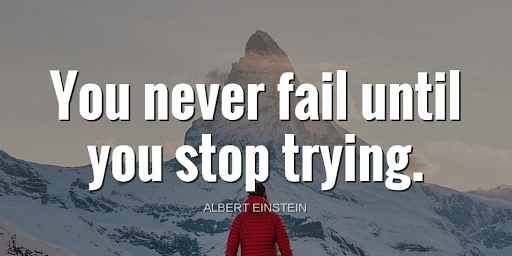 TheZigZiglar's tweet photo. "You never fail until you stop trying."-Albert Einstein https://t.co/2BIViCxuyT