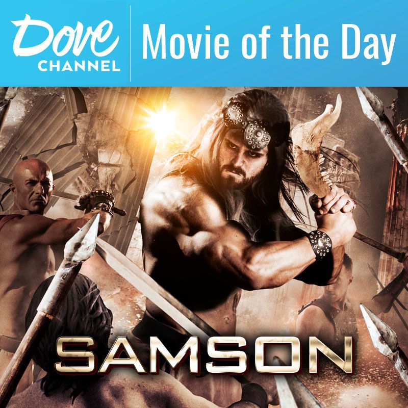 dovechannel's tweet photo. Our Movie of the Day today is Samson! Check it out now on the Dove Channel app or website! #samson #samsonmovie #biblestory #biblestories #faith #familyfriendly #familyfriendlyentertainment #safeentertainment #family #familytime #familymovienight #movieoftheday https://t.co/9Zq2xlU6nC