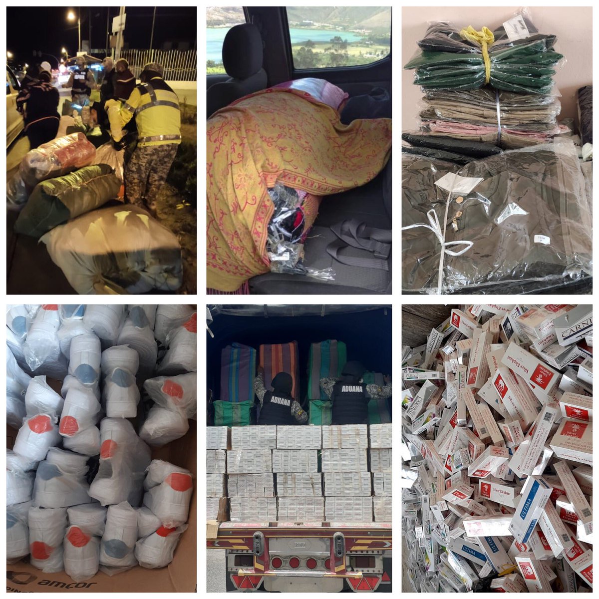 SENAE_Aduana's tweet photo. #ComercioFormalEc | Durante varios operativos de control a nivel nacional, el #SENAE aprehendió más de USD 717.000 en mercancía ilegal. Continuamos firmes en la lucha contra el contrabando. Entre los artículos están:
✅Cigarrillos
✅Licores
✅Prendas de vestir
✅Calzado https://t.co/sl7LaHjILC