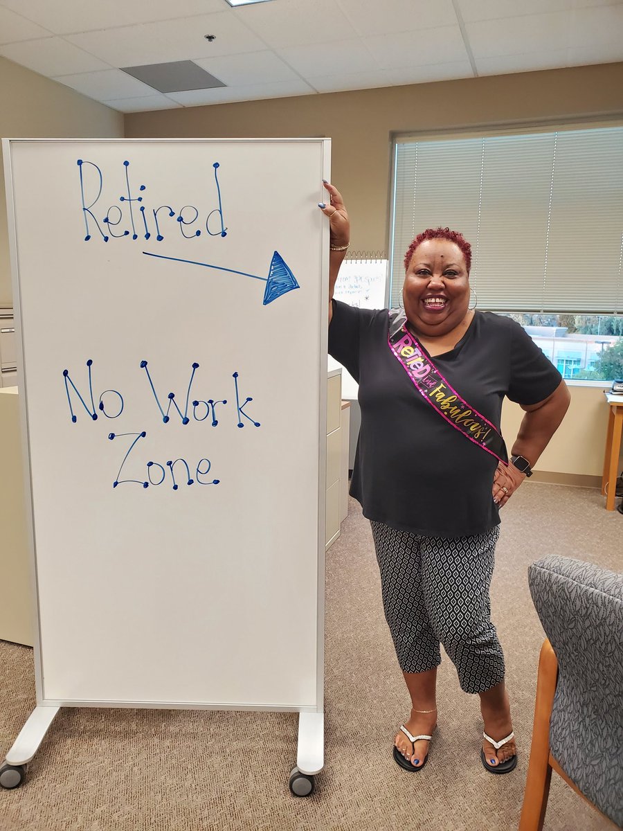 Today we were able to appreciate and celebrate <a href="/LynetteAllen51/">Lynette Green-Allen</a> on her RETIREMENT! 💜💖🥳 
Congratulations, Lynette!! We love you &amp; will miss you and everything you do!!
"Goodbye tension, HELLO PENSION" #fsusdretiree #oneofthebest #madeinfsusd
