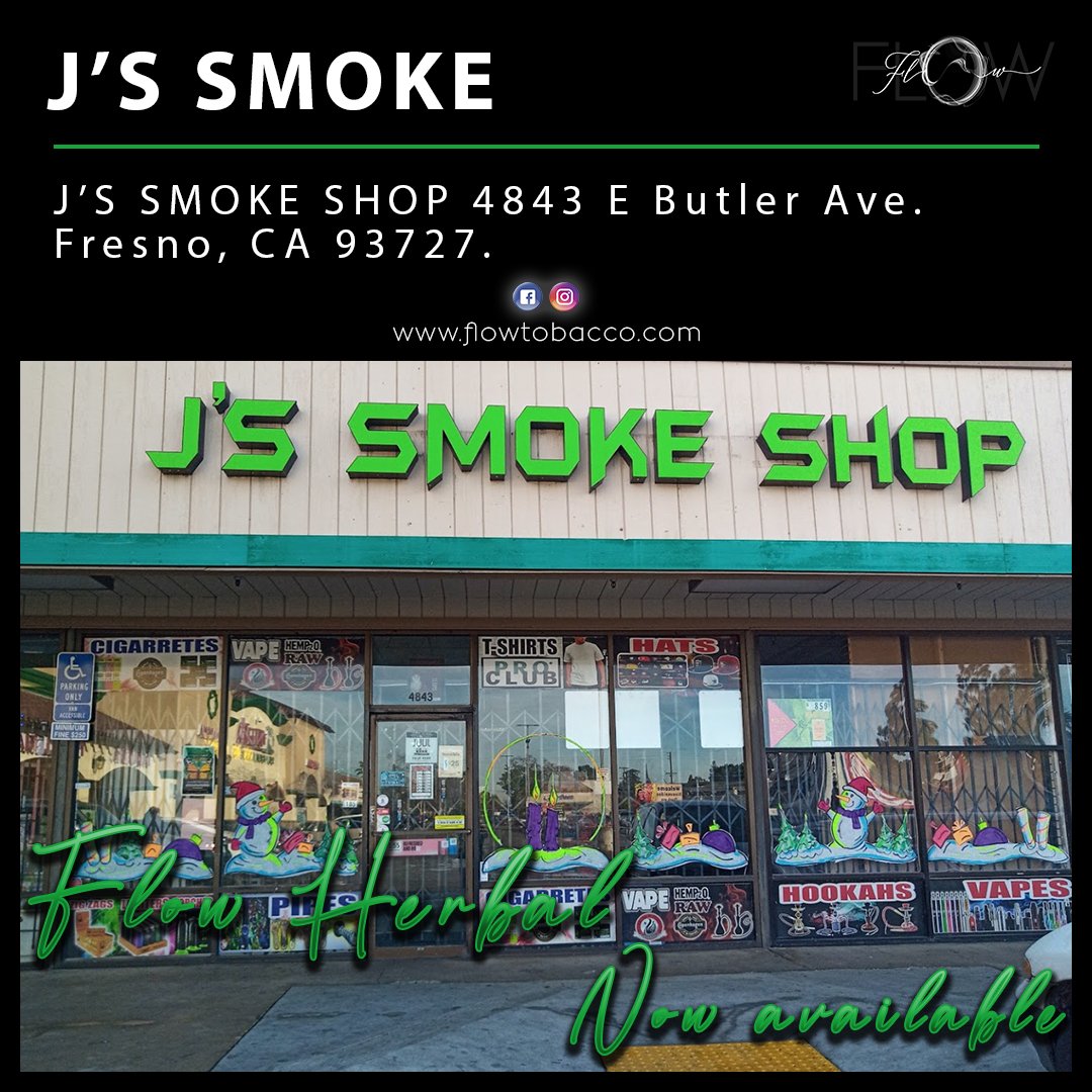 flowtobacco's tweet photo. Happy Weekend with one more Good News! #flowherbal is #nowavailable at #jssmokeshop in #california
IG: @jssmokeshop2
Location: Jโs SMOKE SHOP4843 E Butler Ave.Fresno, CA 93727https://goo.gl/maps/qNTGRuNGTsBR7PP6A
#flowtobacco #flowblends #flowflavors #shishalife #hookahaddict https://t.co/sYS6TCqupI