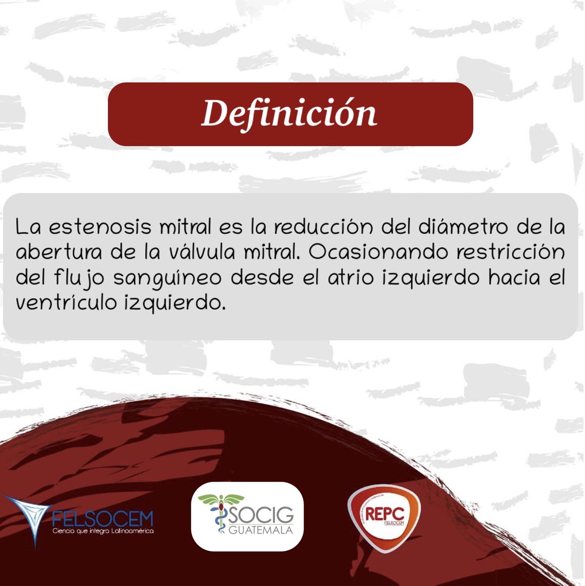 repcfelsocem's tweet photo. ¡Buenas tardes, familia FELSOCEM!🌎💙
Aquí seguimos con nuestros Viernes Académicos al mejor estilo que solo REPC🍓 te puede ofrecer, nada más y nada menos que otra edición de los Red Friday

En esta ocasión presentamos: 

Estenosis Mitral

Bibliografía: https://t.co/ILTeXTVsHg