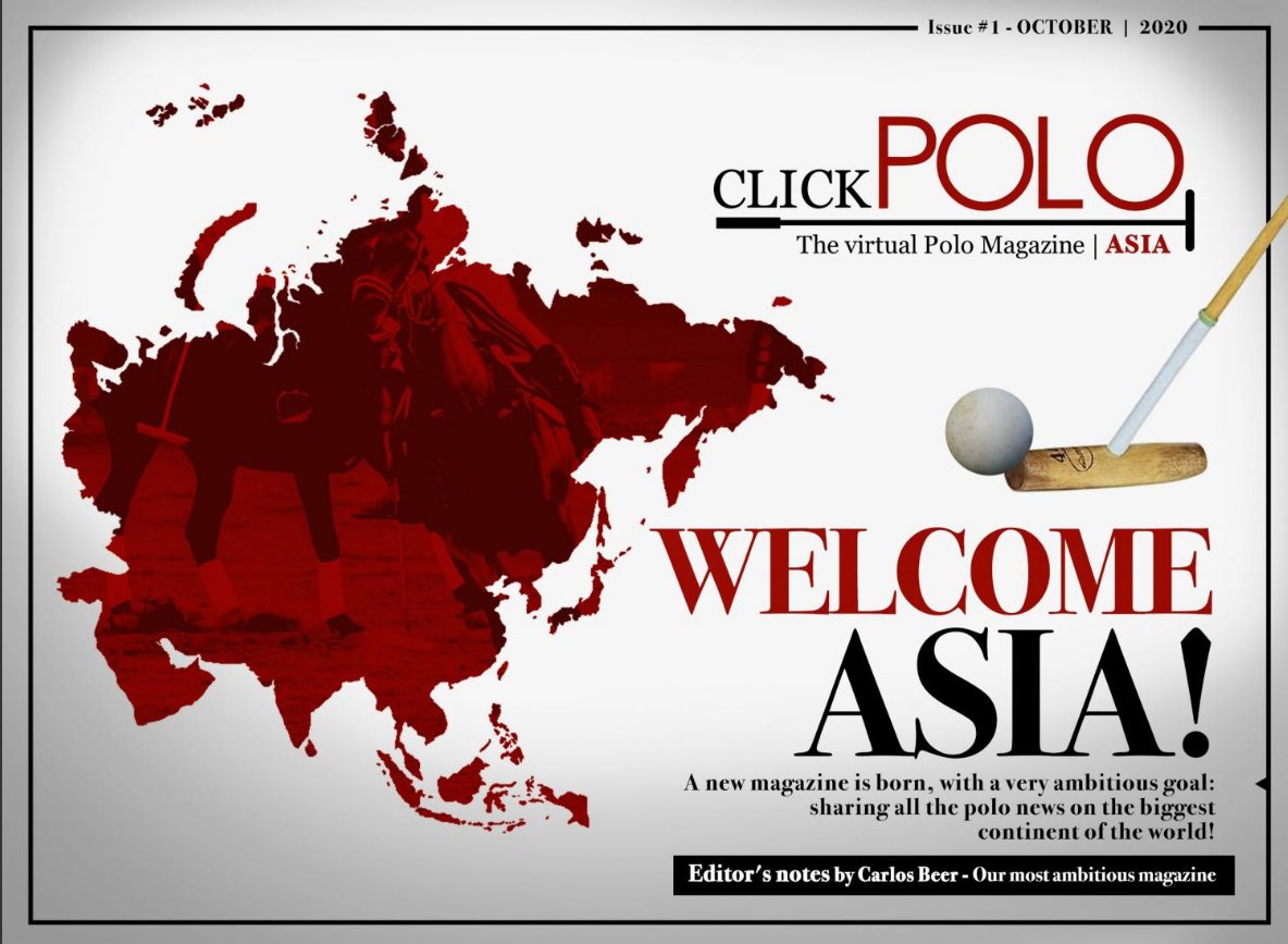 clickpolo's tweet photo. GREAT NEWS! 
The first issue of CLICKPOLO ASIA is online! The new virtual magazine with all the info on polo in the biggest continent! 
Go to https://t.co/36UvcnwkyY 
Share the news!
@HorseandRiderUK @MARAGATA_POLO @thailandpolo @ThaiPoloClub @PoloDevelopment @singaporepolo https://t.co/a0Wyl5cpFI