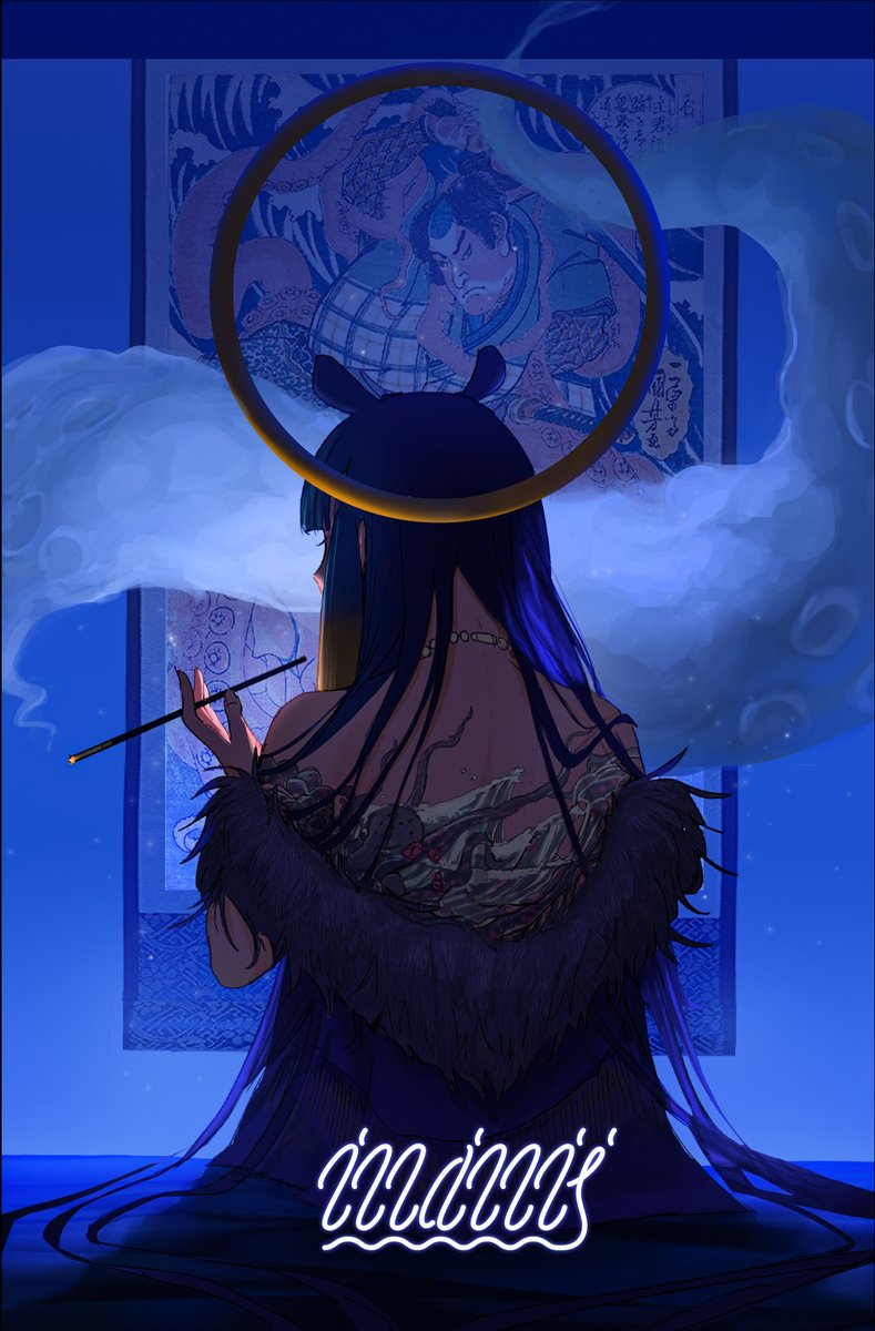 meromerope's tweet image. (OOC maybe) Another mafia paro/AU! Ina'nis the bar owner...or something else? #inART