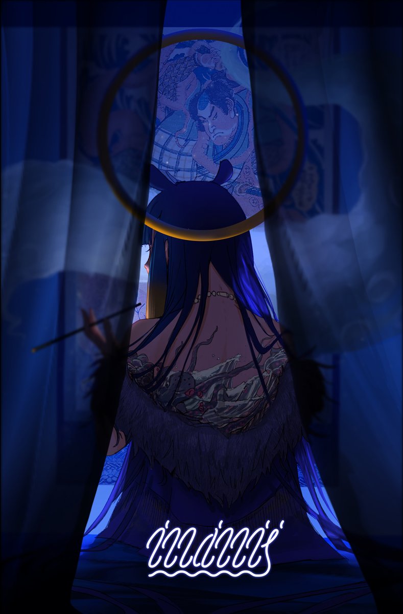 meromerope's tweet image. (OOC maybe) Another mafia paro/AU! Ina'nis the bar owner...or something else? #inART