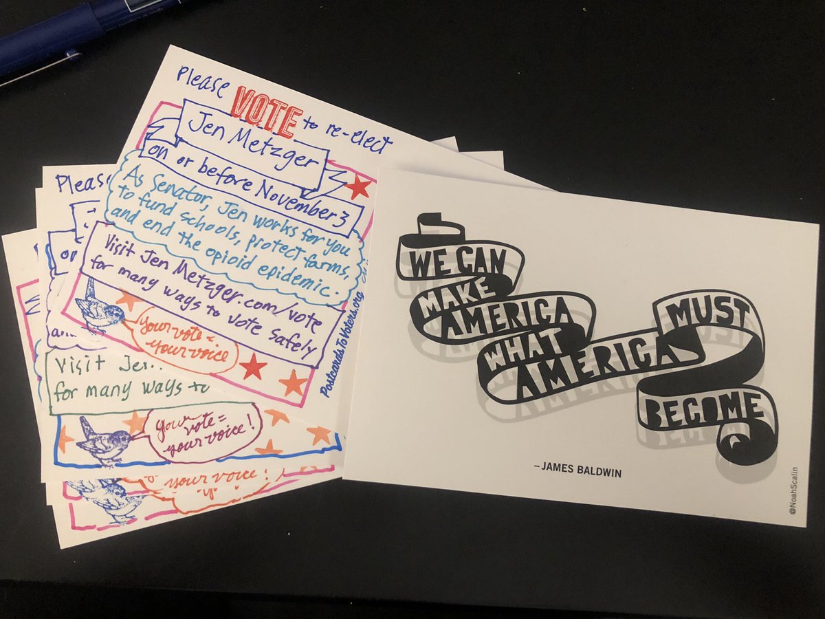 I wrote for two campaigns! @JenMetzgerNY & @HillaryScholten Very happy to support these candidates. You can write, too #PostcardstoVoters still has campaigns. Text JOIN to 484-275-2229. #BlueWave2020