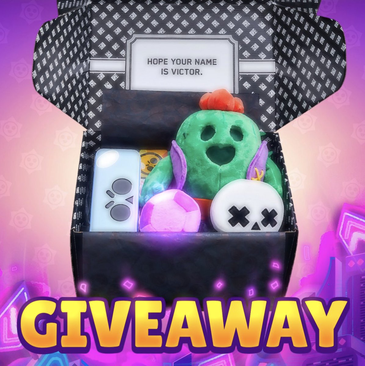 MenAc3_'s tweet image. 🎁 #BRAWLSTARS MERCHBOX #GIVEAWAY 🎁
The box comes with a Spike plush, Gem plush, Skull plush, Brawler pins, and Stickers! 

✅ LIKE, RETWEET, &amp;amp; TAG 2 FRIENDS 

✅ FOLLOW @MenAc3_ 

✅ FOLLOW @bobbyBS_

Winner will be announced on Halloween!!! (Oct. 31st)
